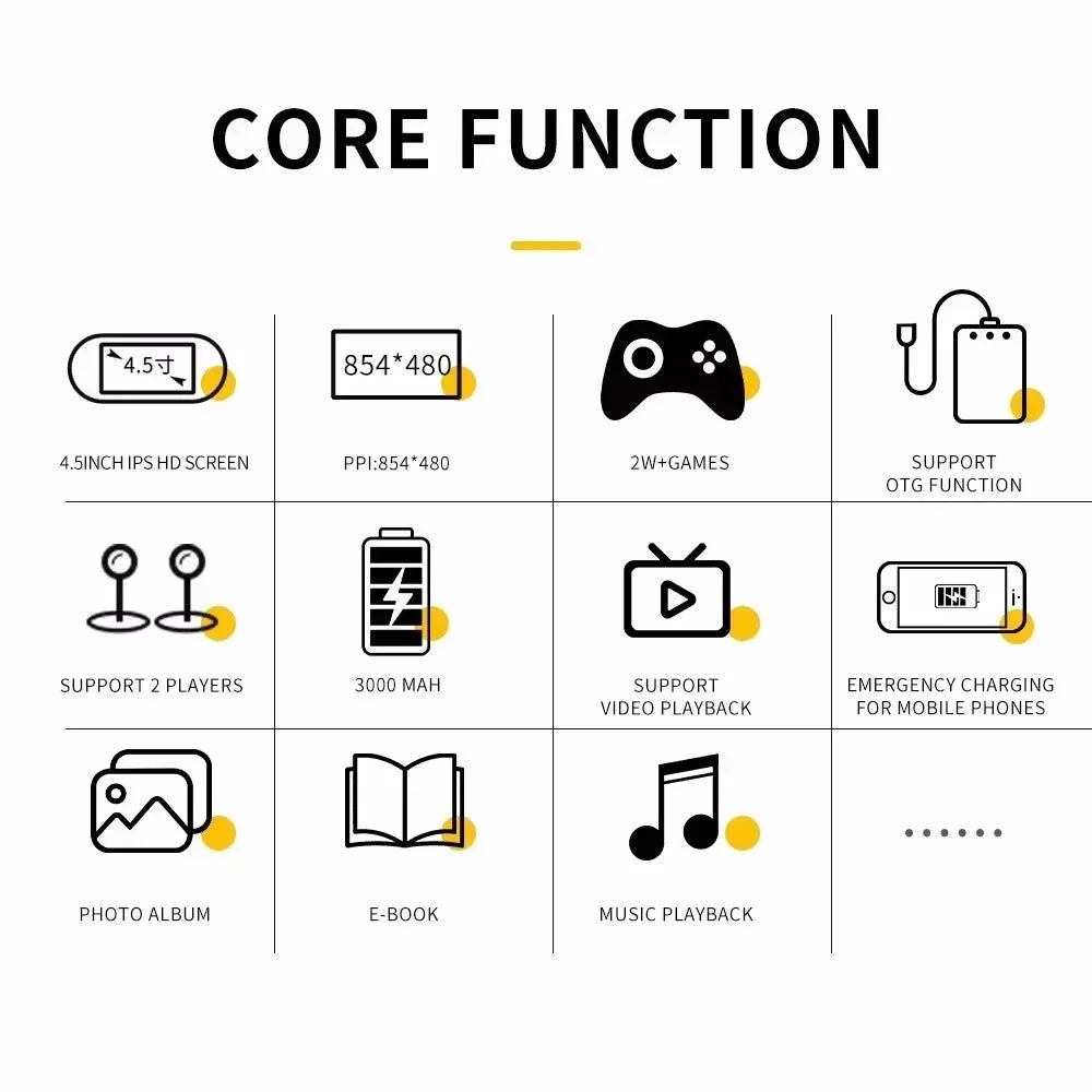 COOL DIER Retro Handheld Game Console – 4.5" IPS Screen, Linux System & 3000mAh Battery Digispots