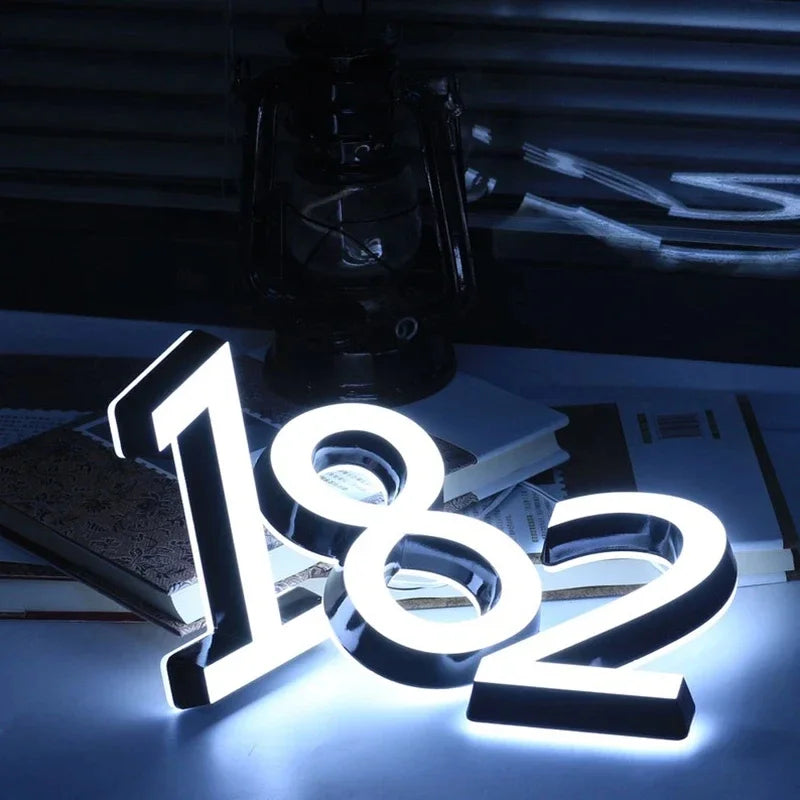 Custom address light number sizes and dimensions