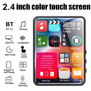 Bluetooth MP3 player 2.4 inch screen built-in speaker FM