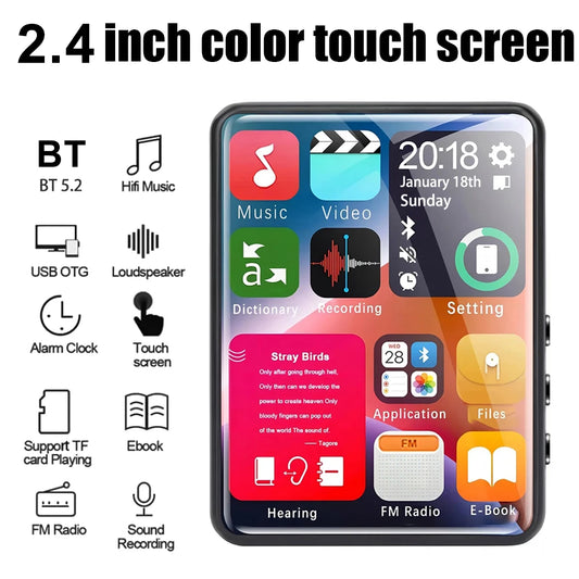 Bluetooth MP3 player 2.4 inch screen built-in speaker FM