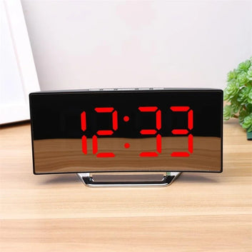 LED alarm clock temperature display Celsius reading