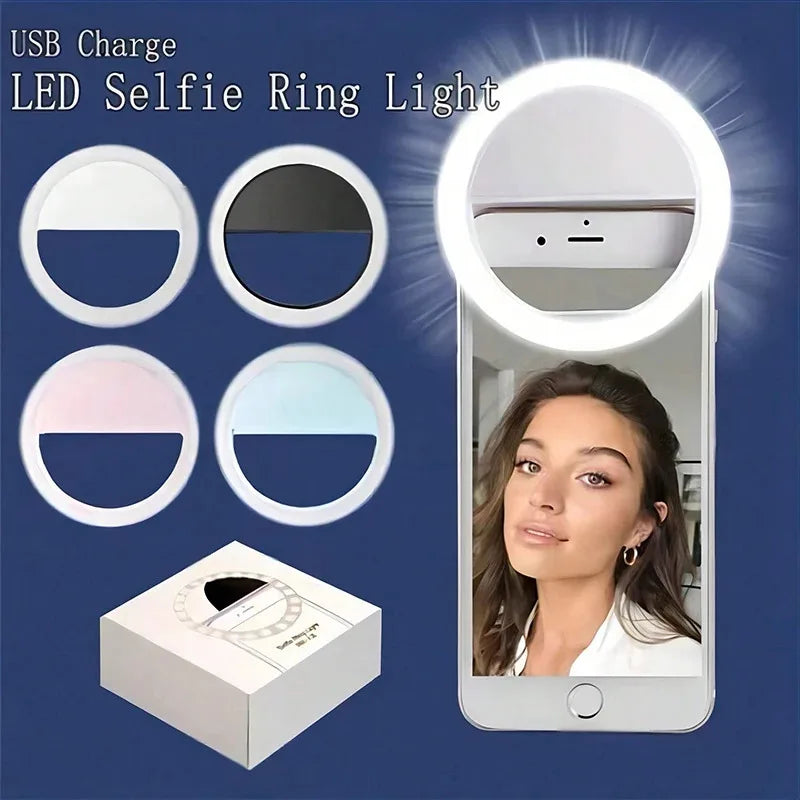 Selfie ring light 4 colour modes warm cool natural pink