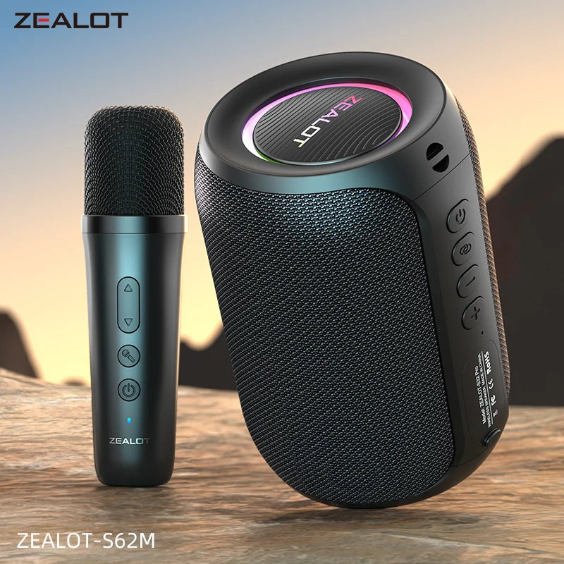ZEALOT S62M portable karaoke machine Bluetooth speaker mic