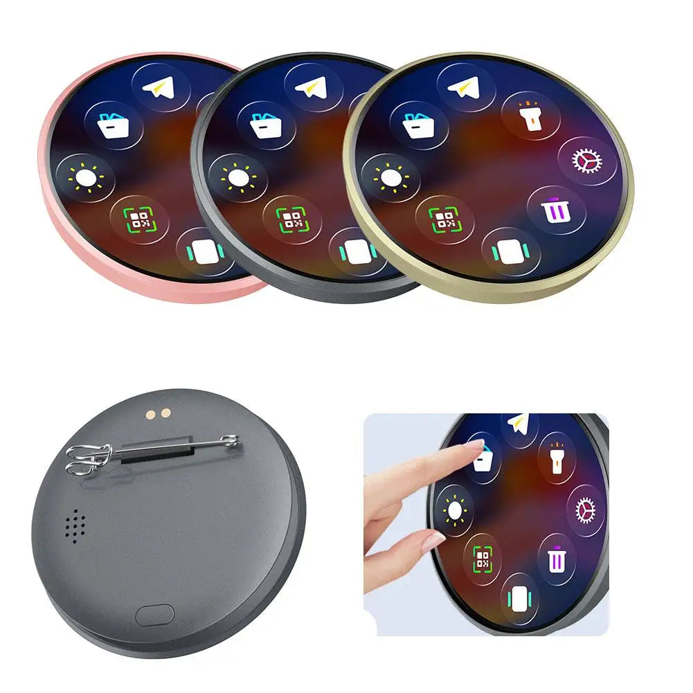 LED brooch badge colour display bright night event