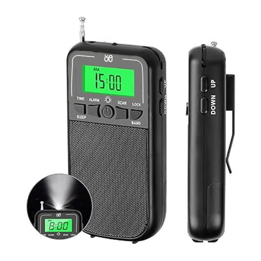 Portable AM/FM/SW Radio with LED Flashlight – Emergency & Camping Digispots