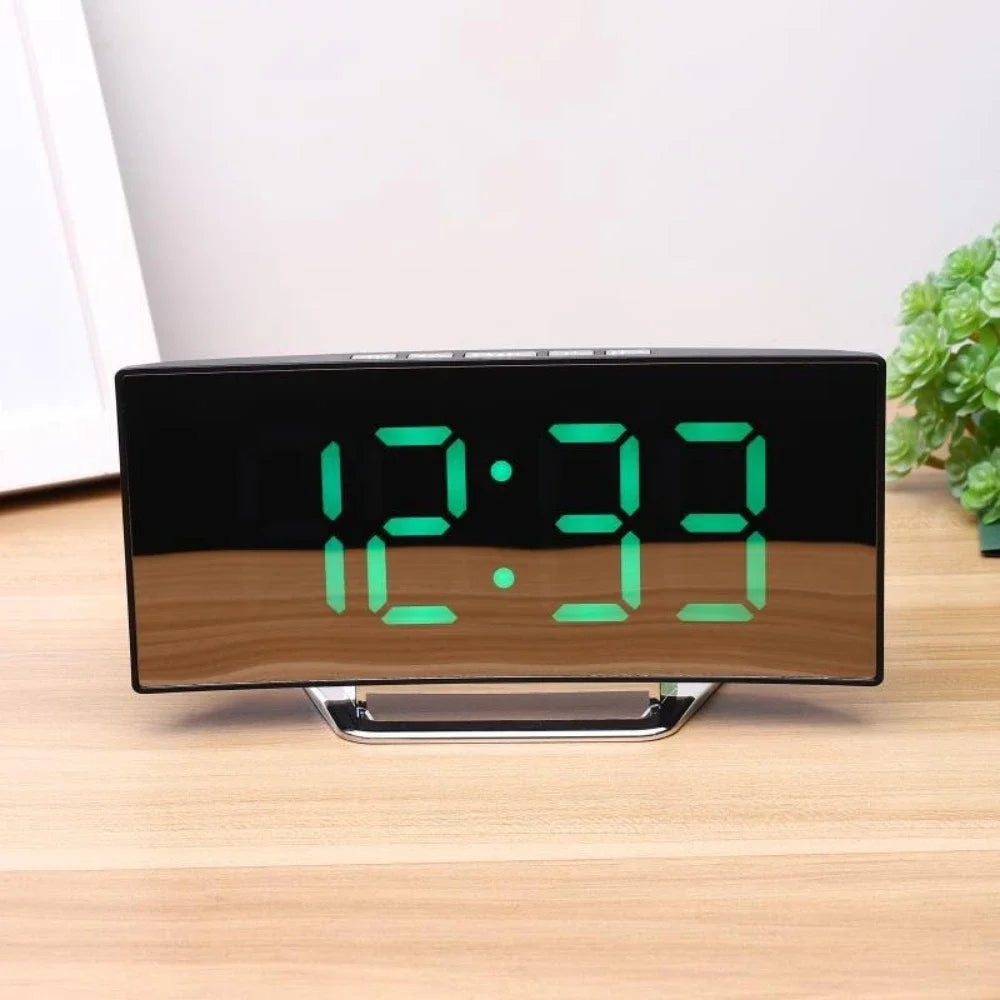 Digital desk clock date and day of week display