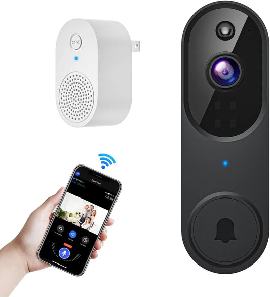 Smart wireless video doorbell AI motion detection night vision