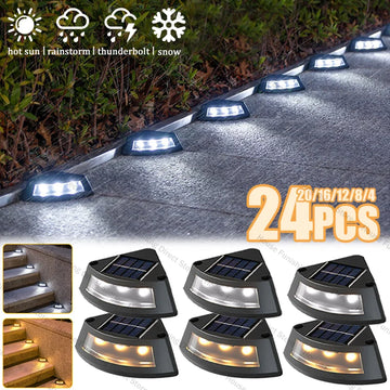 NEW Solar Step Lamp Outdoor Home Garden Staircase Patio Lights Steps Walkway Lights Solar Lamp outdoor LED Decorative Lights Digispots