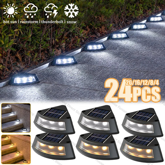 NEW Solar Step Lamp Outdoor Home Garden Staircase Patio Lights Steps Walkway Lights Solar Lamp outdoor LED Decorative Lights Digispots