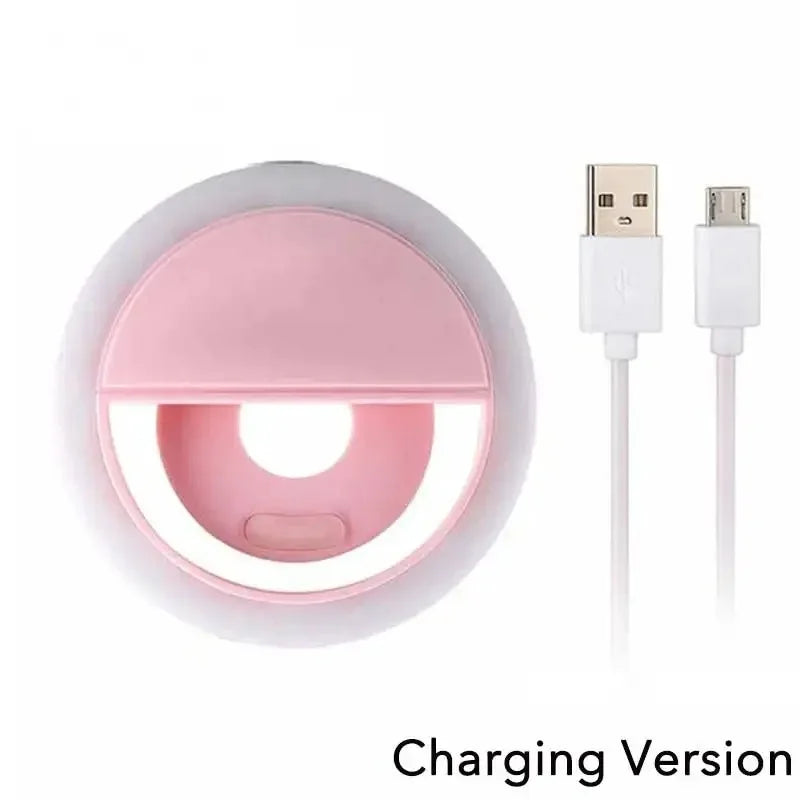 Ring light in use for video call and content creation