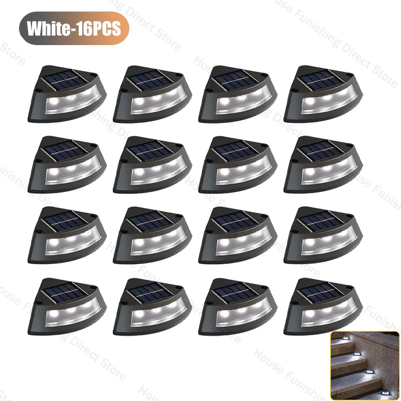 NEW Solar Step Lamp Outdoor Home Garden Staircase Patio Lights Steps Walkway Lights Solar Lamp outdoor LED Decorative Lights Digispots