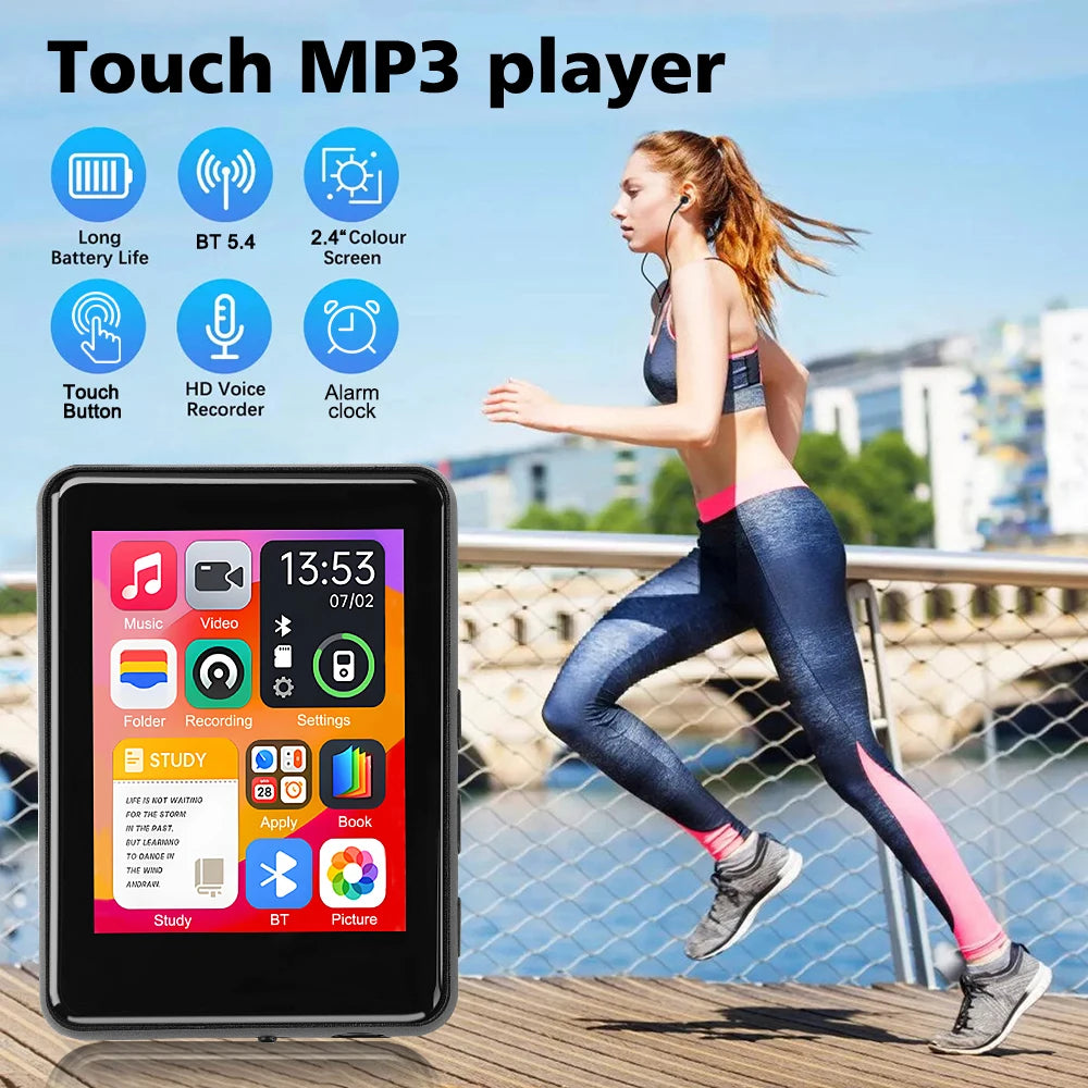 Music player colour options black silver pink blue