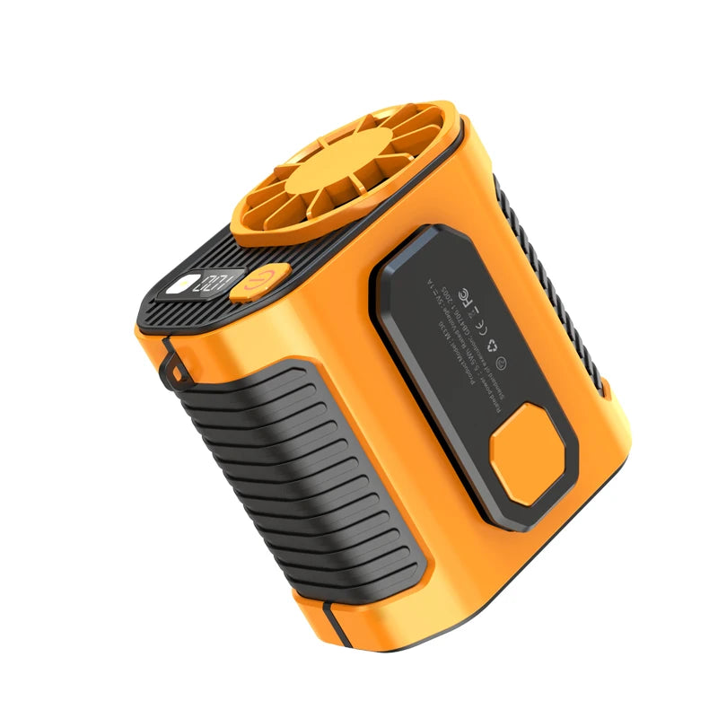 Hiking waist fan battery life and charge indicator