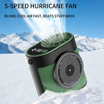 Portable hiking waist fan clip-on belt design outdoor