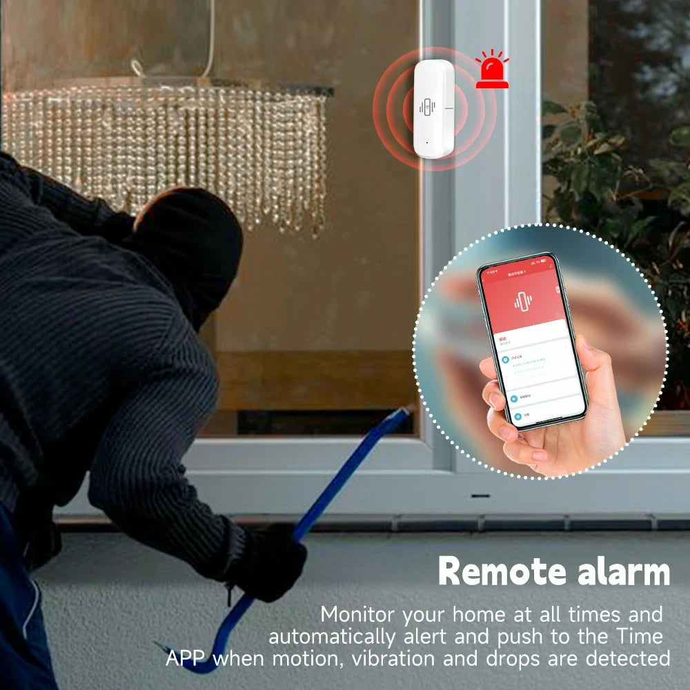 Smart sensor Tuya app notification on smartphone