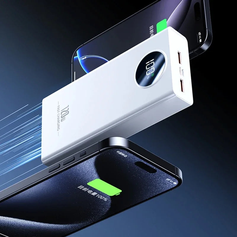Portable power bank digital display percentage reading