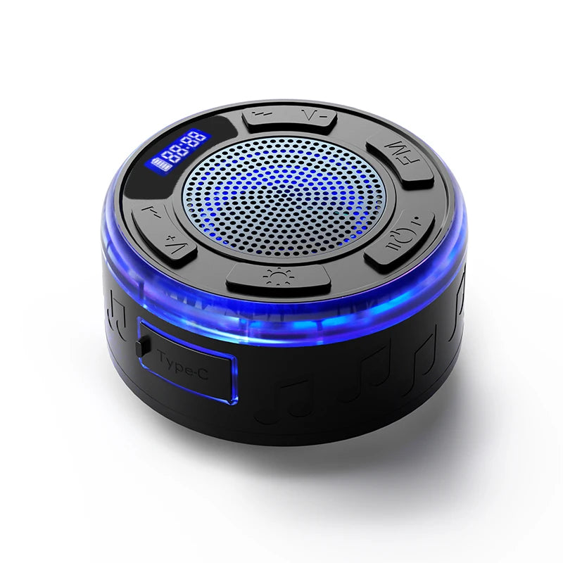 Waterproof Bluetooth Shower Speaker – IPX7, Suction Cup Mount Digispots