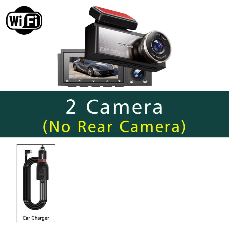 3 Channel WIFI Dash Cam 1080P Car Dvr Interior Vehicle Three Way Camera Mini DVRs Recorder Video Registrator Dashcam Camcord Digispots