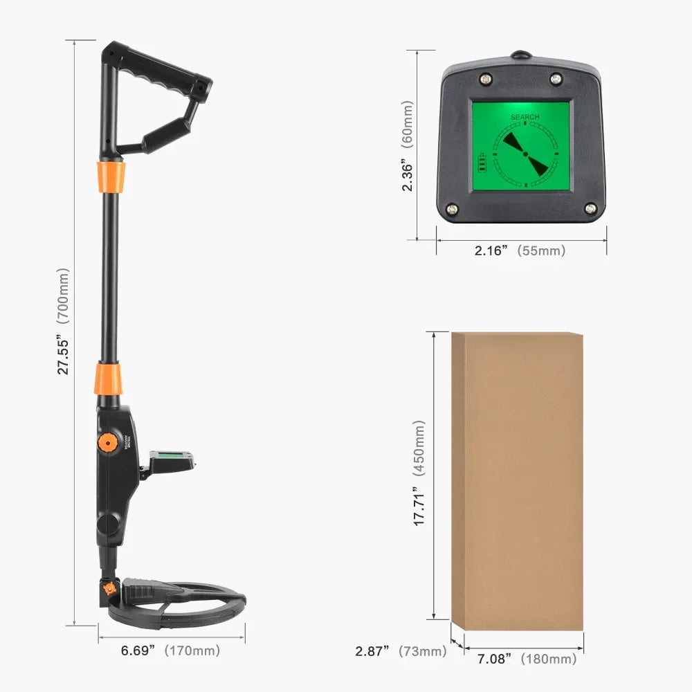 Metal detector colour options orange yellow