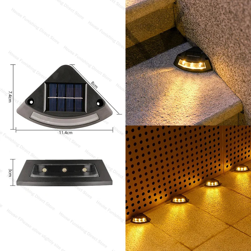NEW Solar Step Lamp Outdoor Home Garden Staircase Patio Lights Steps Walkway Lights Solar Lamp outdoor LED Decorative Lights Digispots