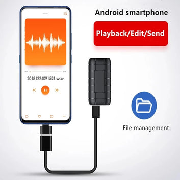 Mini Voice Activated Recorder – 500 Hours Recording, Professional Dictaphone Digispots