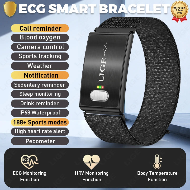 Smart health bracelet slim lightweight design wrist