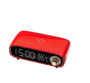 6-in-1 Bedside Charging Station – Bluetooth Speaker, 15W Wireless Charger, Night Light, Alarm Clock & Temperature Display Digispots