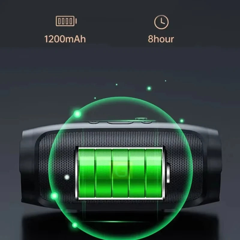 Lenovo Bluetooth Speaker – Dual Stereo Sound, Subwoofer, TF Card & FM Radio Digispots