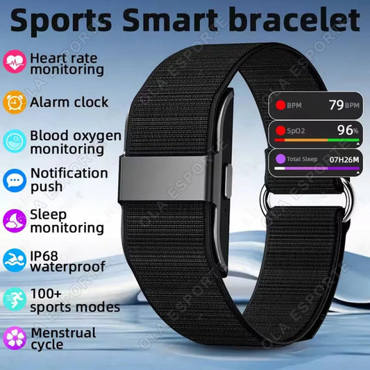 No-Screen Fitness Tracker Bracelet – Heart Rate, Sleep Monitor & Pedometer, Waterproof Digispots