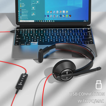 Office headset boom microphone flexible arm detail