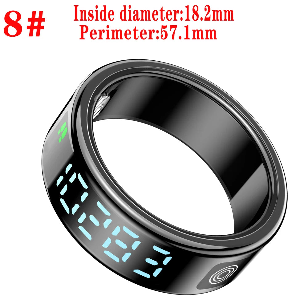 Smart Ring – LED Display, Heart Rate, Blood Oxygen, 5ATM Waterproof & Gesture Control Digispots