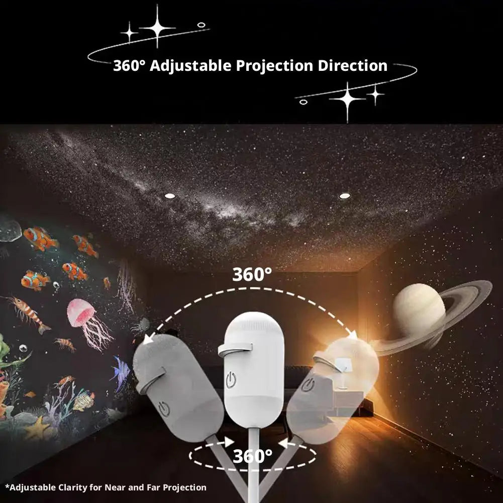 Kids room night light star projection atmosphere