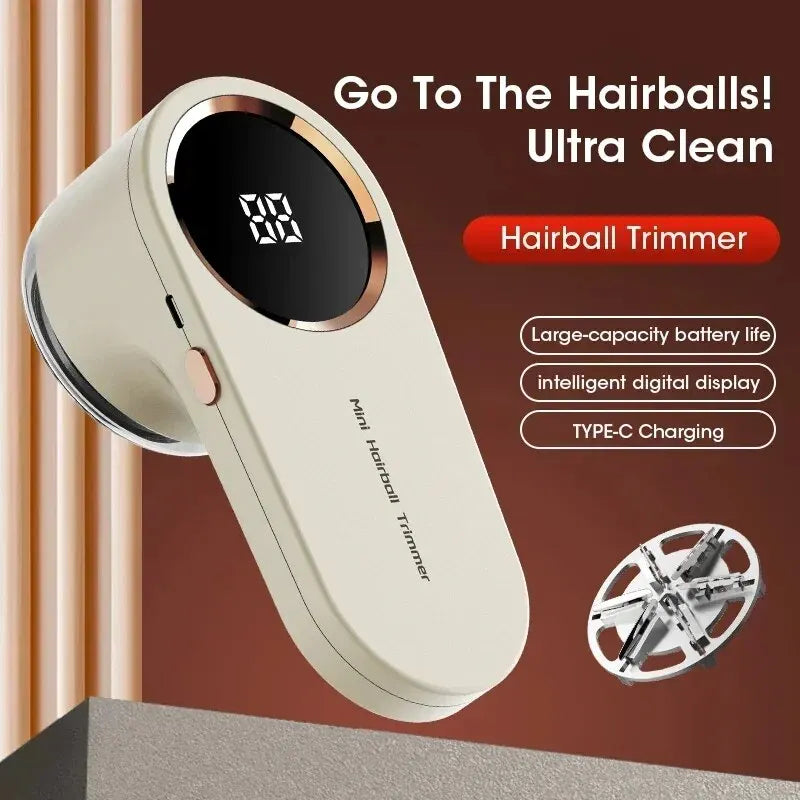 USB fabric shaver charging port and cable detail