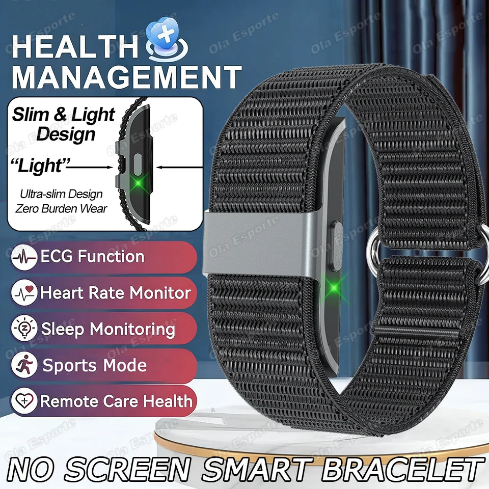 No-Screen Fitness Tracker Bracelet – Heart Rate, Sleep Monitor & Pedometer, Waterproof Digispots