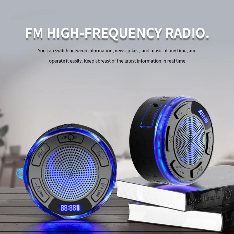 Waterproof Bluetooth Shower Speaker – IPX7, Suction Cup Mount Digispots