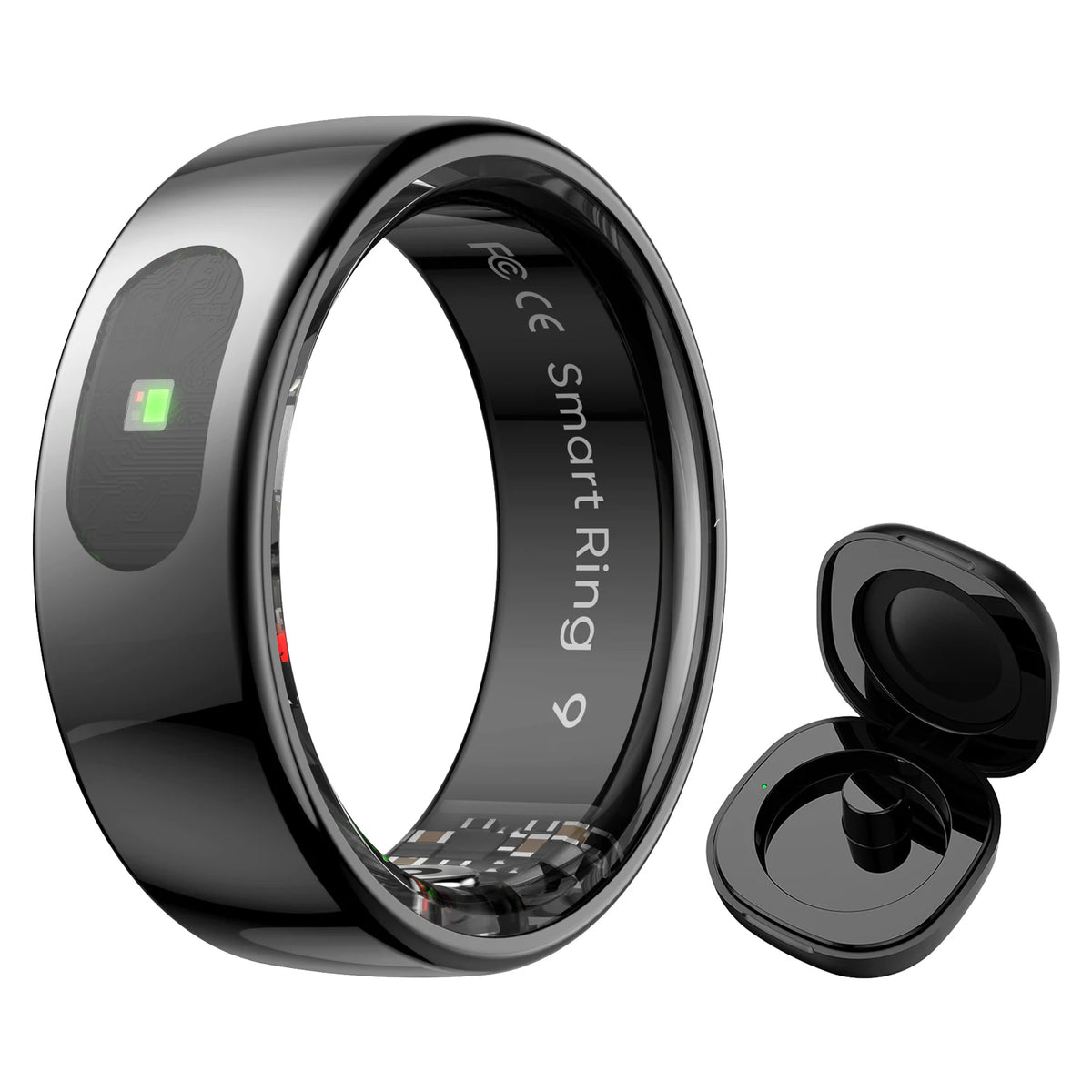 Smart health ring worn on finger lifestyle photo