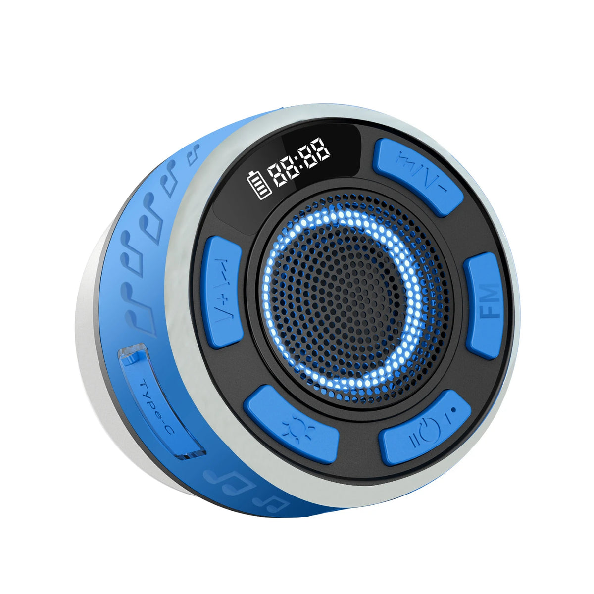 Waterproof Bluetooth Shower Speaker – IPX7, Suction Cup Mount Digispots