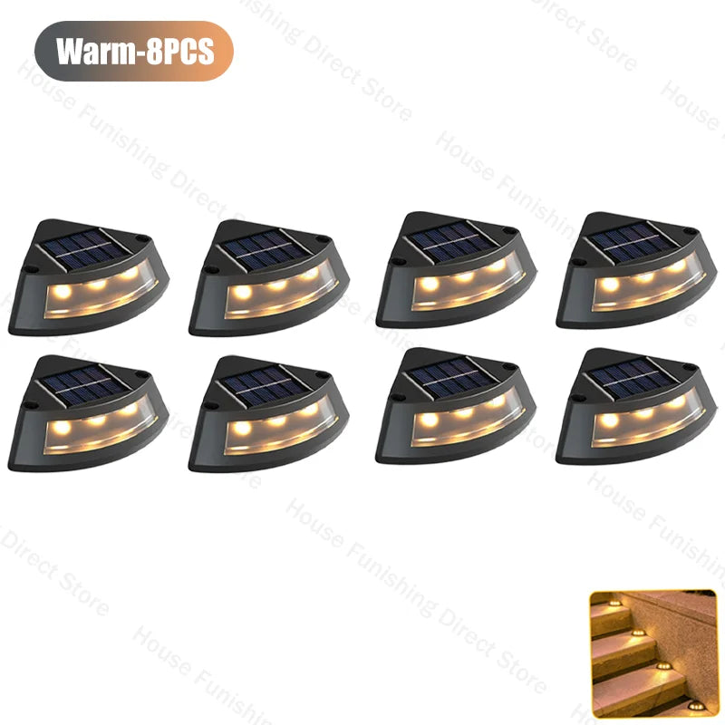 NEW Solar Step Lamp Outdoor Home Garden Staircase Patio Lights Steps Walkway Lights Solar Lamp outdoor LED Decorative Lights Digispots