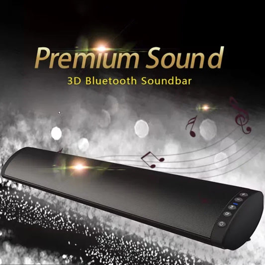 Home Theater Bluetooth Soundbar – 3D Surround Sound, RCA, FM Radio & Wireless Digispots