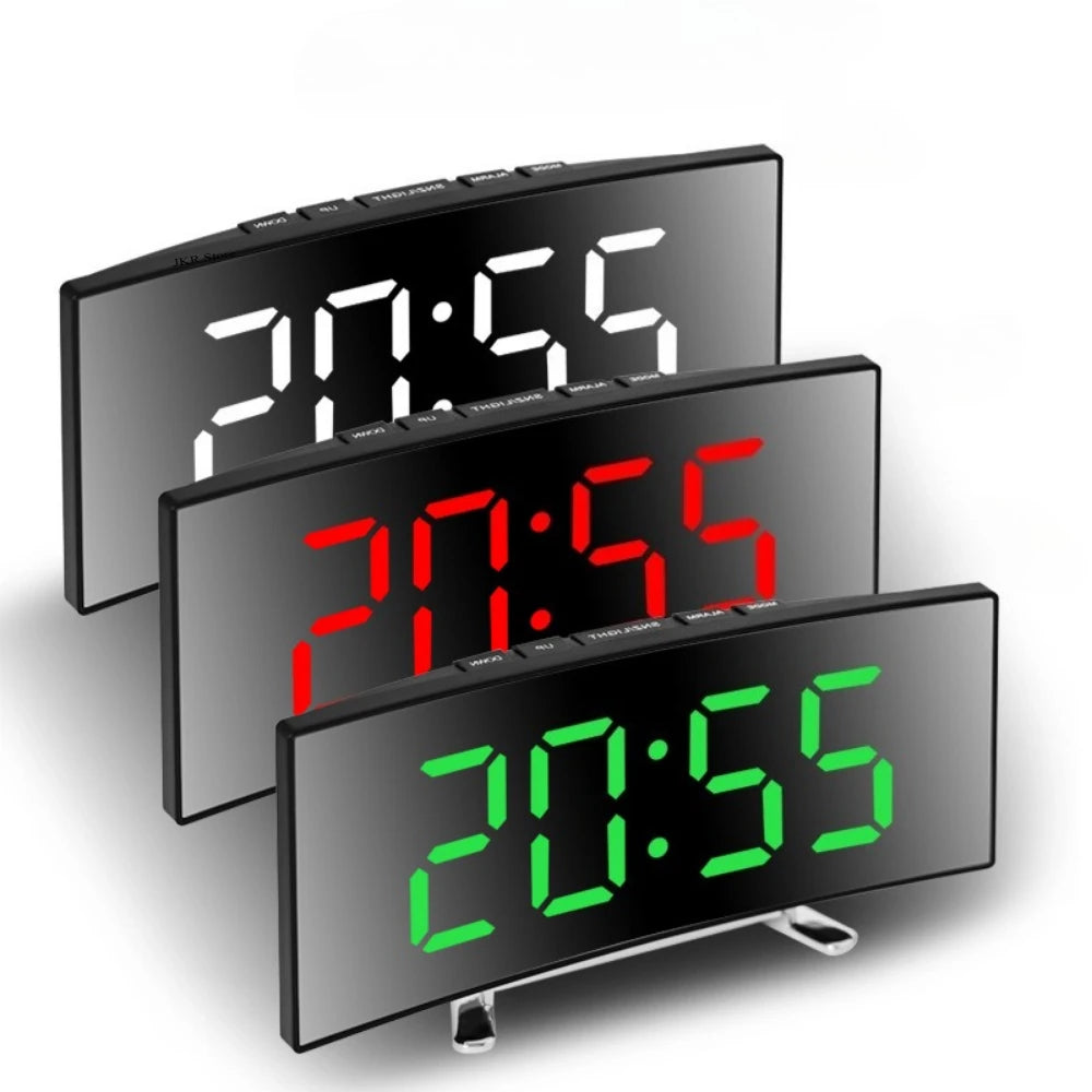 Digital alarm clock brightness adjustment settings