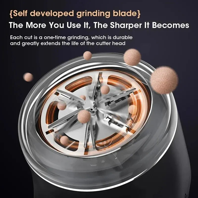 Clothes shaver blade guard and lint collection chamber