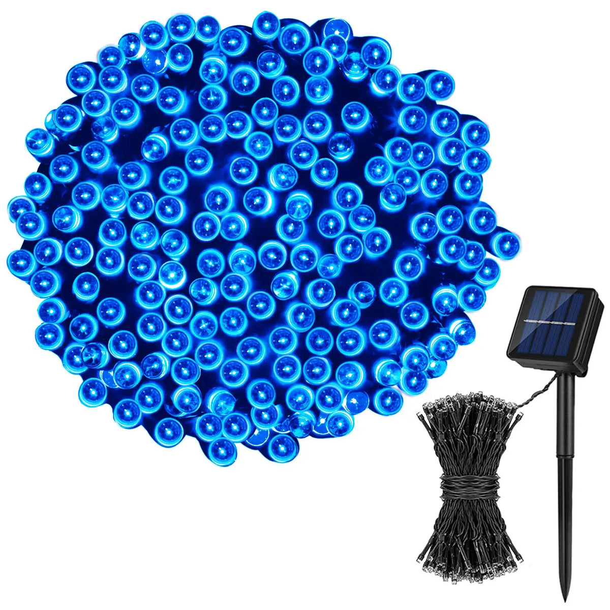 LED Plastic Leath Solar Powered Outdoor Fairy Lights IP65 Waterproof 8 Lighting Modes for Christmas Wedding Decoration Digispots