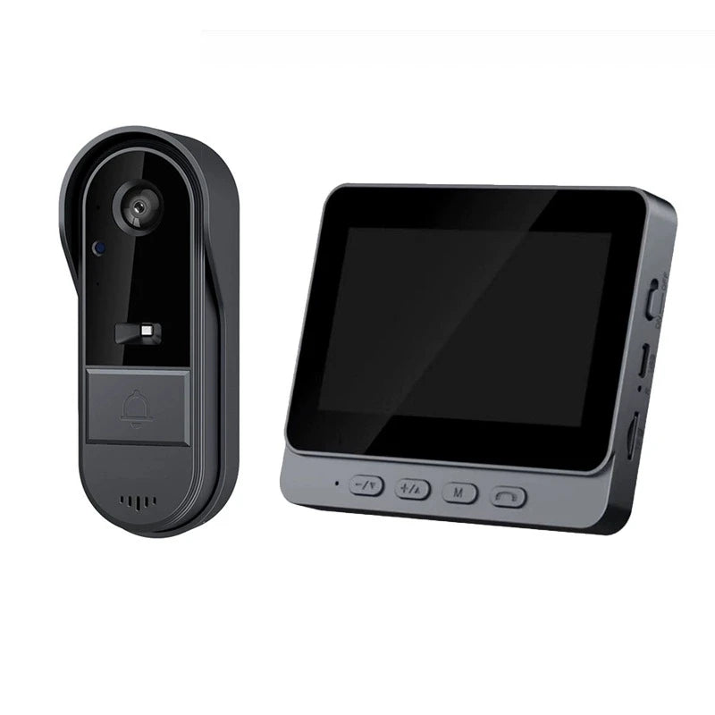 Smart WiFi 2.4G Wireless Doorbells Video Intercom Camera Inteligente Night Vision 4.3inch HD Screen For Security Home Apartment Digispots