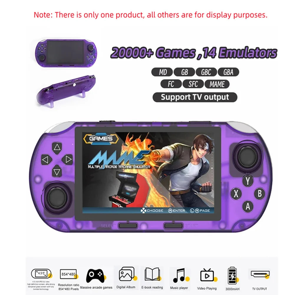 COOL DIER Retro Handheld Game Console – 4.5" IPS Screen, Linux System & 3000mAh Battery Digispots
