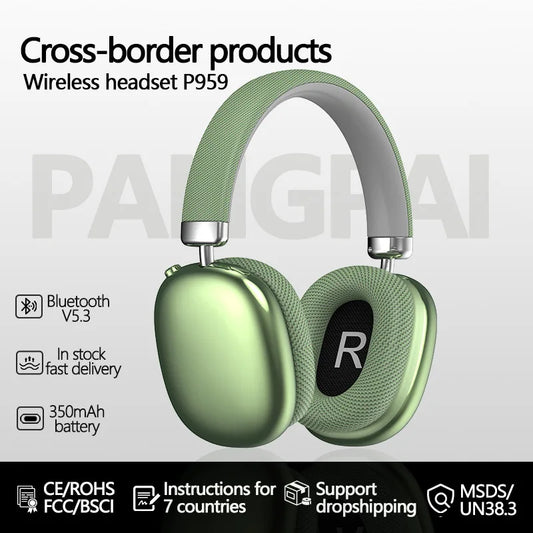Over-Ear Wireless Gaming Headphones – Bluetooth, Noise Cancelling Mic & TF Card Support Digispots