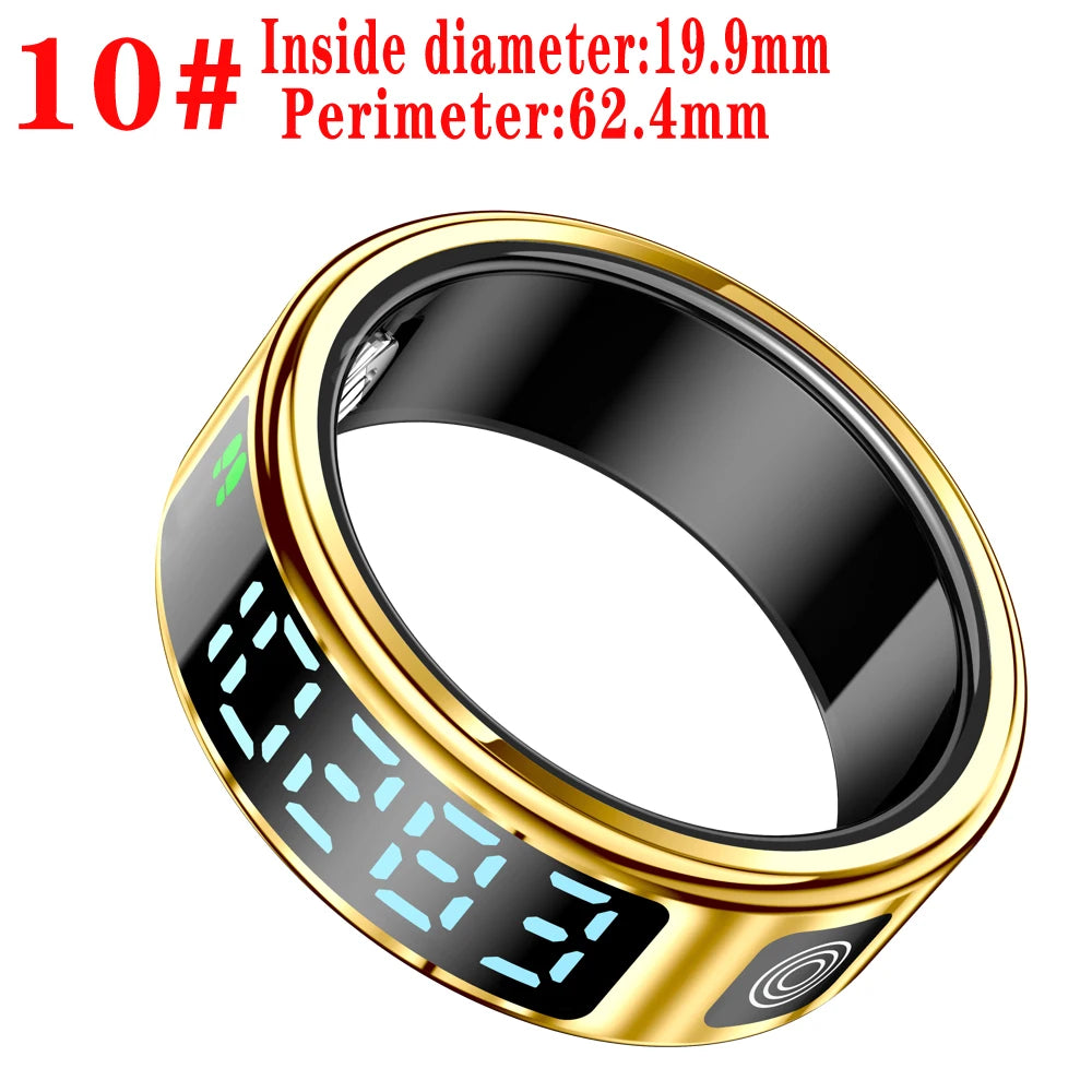 Smart Ring – LED Display, Heart Rate, Blood Oxygen, 5ATM Waterproof & Gesture Control Digispots