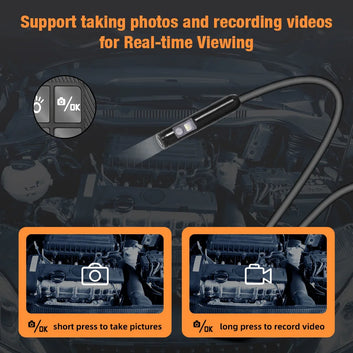 KERUI Dual Lens Industrial Endoscope Inspection Camera With Screen IP67 Waterproof Snake 1080P Handheld Digital Video Borescope Digispots