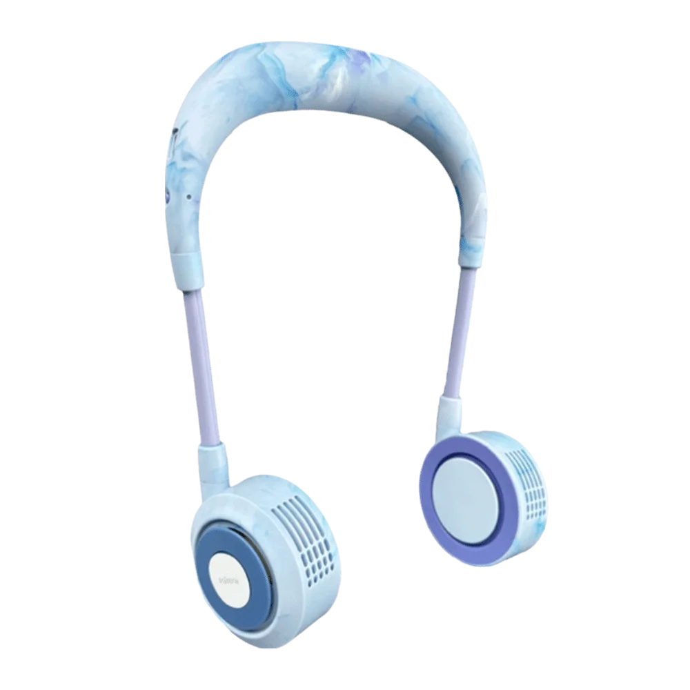 Foldable Bladeless Neck Fan – 360° Cooling, Collapsible & USB Rechargeable Digispots
