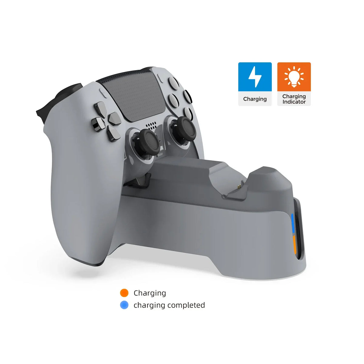 PS5 charging station LED display showing charge status
