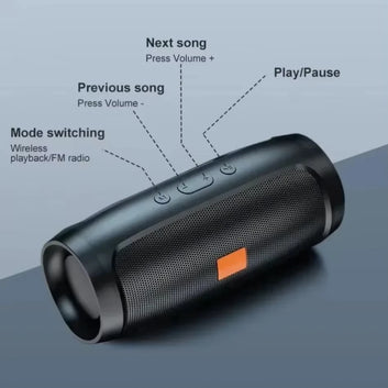 Lenovo Bluetooth Speaker – Dual Stereo Sound, Subwoofer, TF Card & FM Radio Digispots